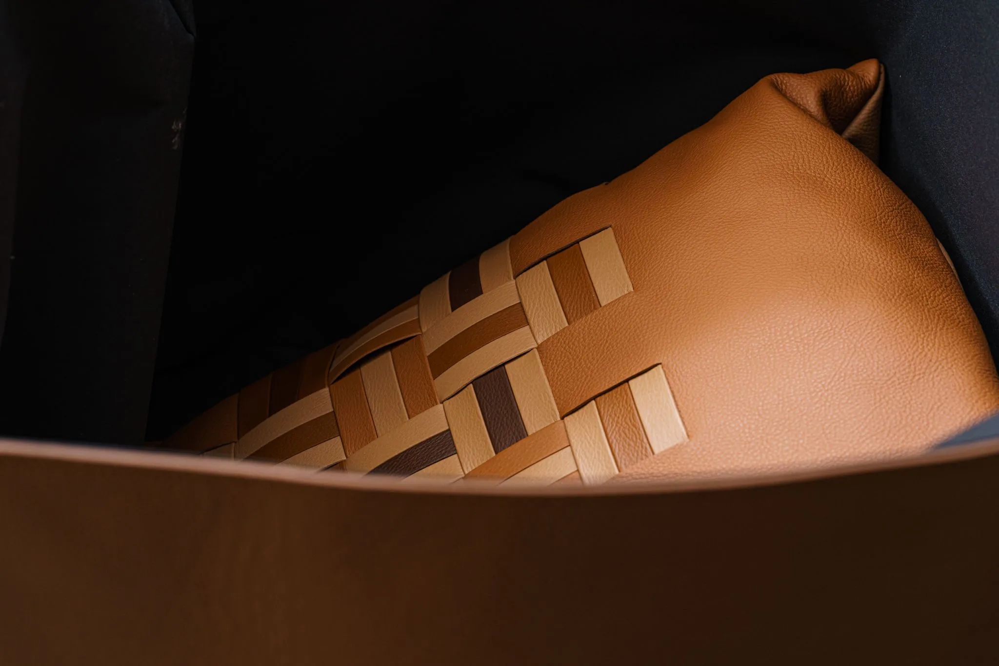 Кожаная корзина Leather Basket L -итальянских и ведущих мировых брендов в Москве